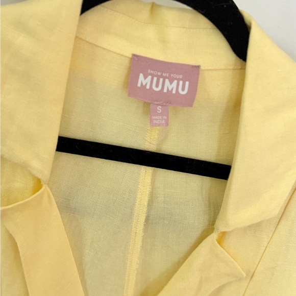 Show Me Your MuMu x Revolve | Butter Yellow Blazer Bicoastal Romper Small - Picture 4 of 5